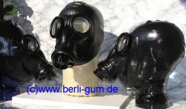 Latex -Black Eyes- Gasmaske one way - Bild vergrern 